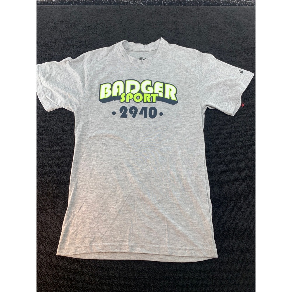 Badger Sport 2940 Youth Gray T-Shirt‎ Athletic Short Sleeve Tee M